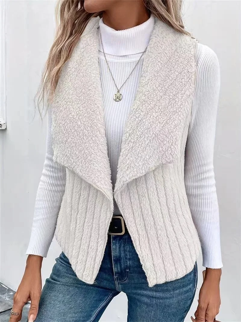 Plain Casual Regular Fit New Autumn And Winter Fashion Casual Simple Sleeveless Versatile Jacket Vest