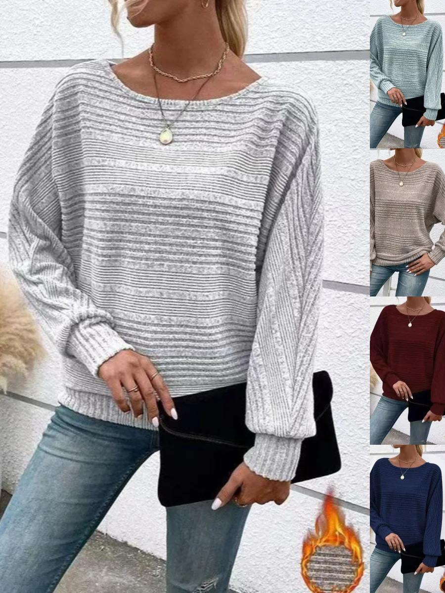 Vintage Plain Crew Neck Long Sleeve T-shirt