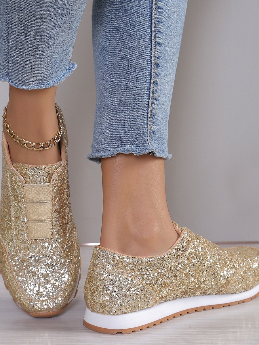 Casual Plain Breathable Slip On Flat Heel Shallow Shoes Split Joint