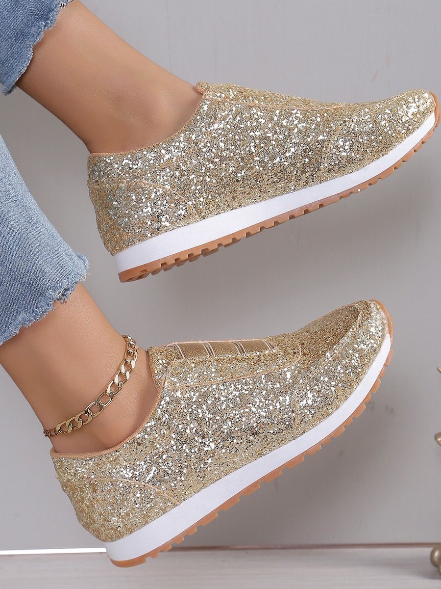 Casual Plain Breathable Slip On Flat Heel Shallow Shoes Split Joint