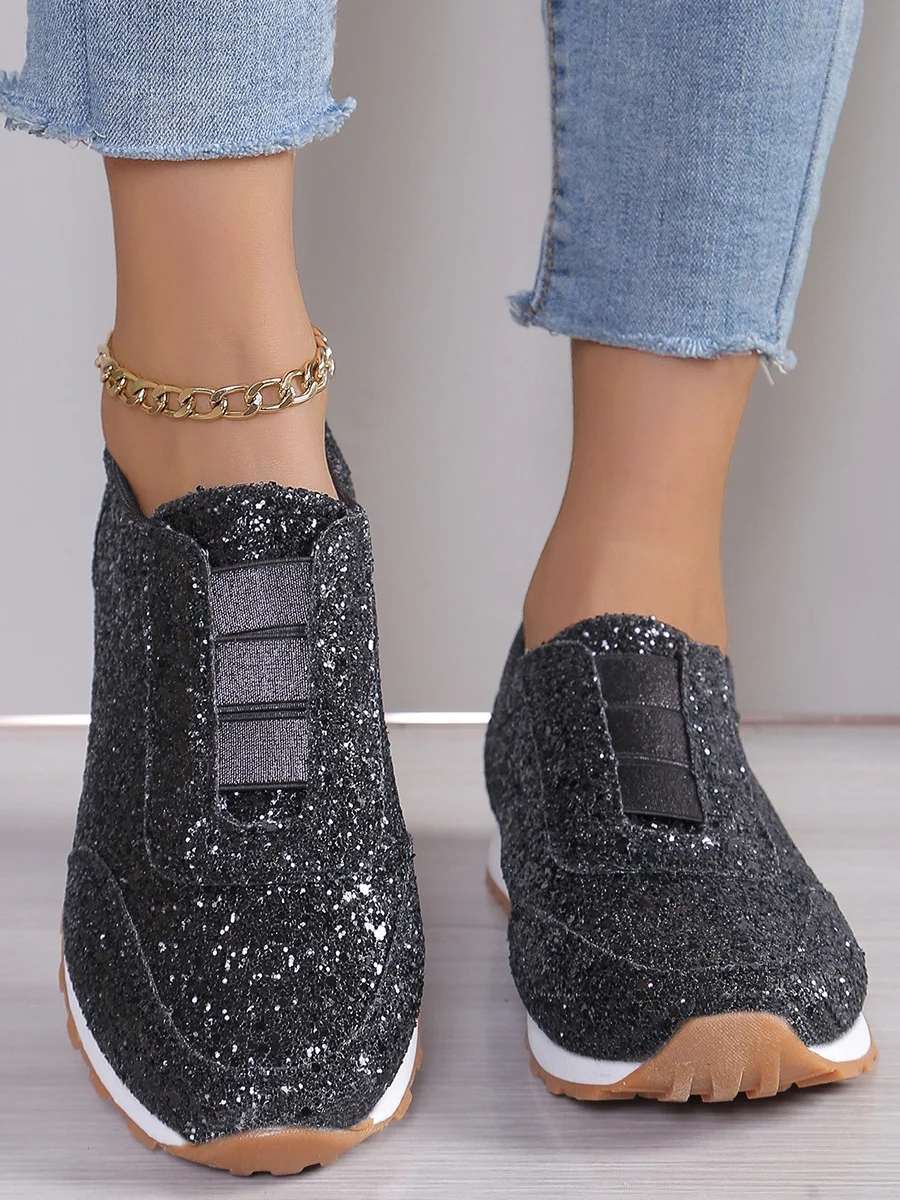 Casual Plain Breathable Slip On Flat Heel Shallow Shoes Split Joint