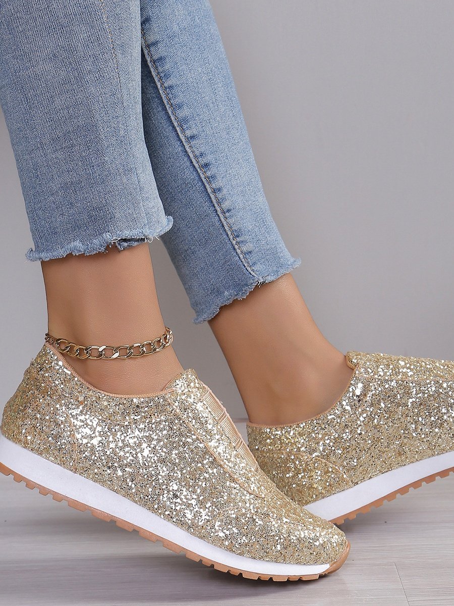 Casual Plain Breathable Slip On Flat Heel Shallow Shoes Split Joint