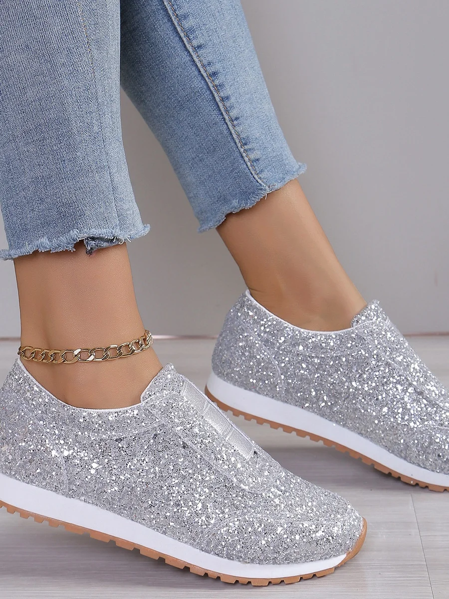 Casual Plain Breathable Slip On Flat Heel Shallow Shoes Split Joint