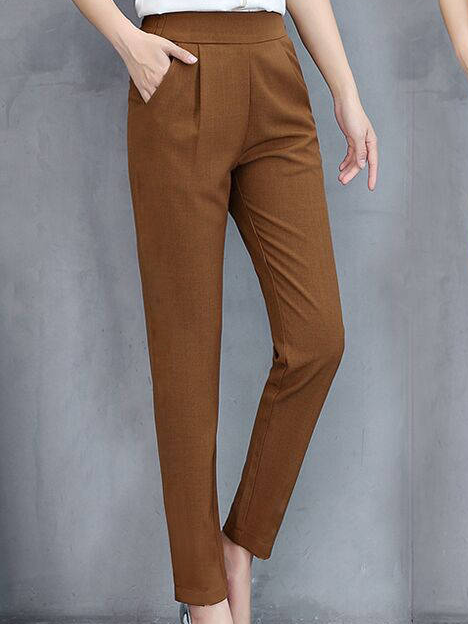 Women Plain Ankle Pants Pants Casual Spring/Fall Trousers