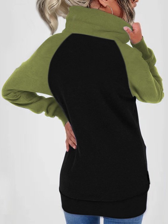 Women Spring/Fall Outerwear Vintage Split Joint Plain Long Sleeve Stand Collar Jacket