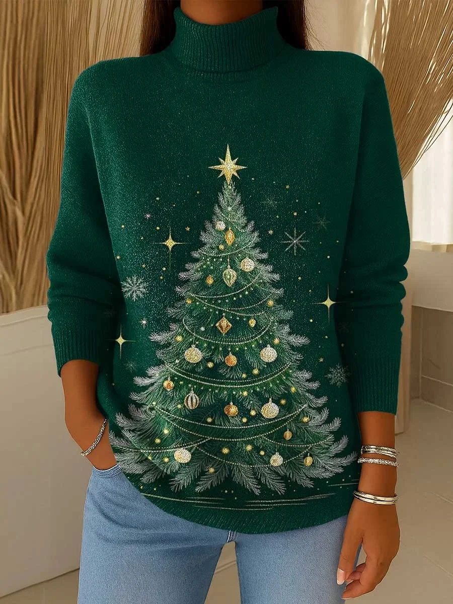 Women Christmas Long Sleeve Comfy Vintage Sweater