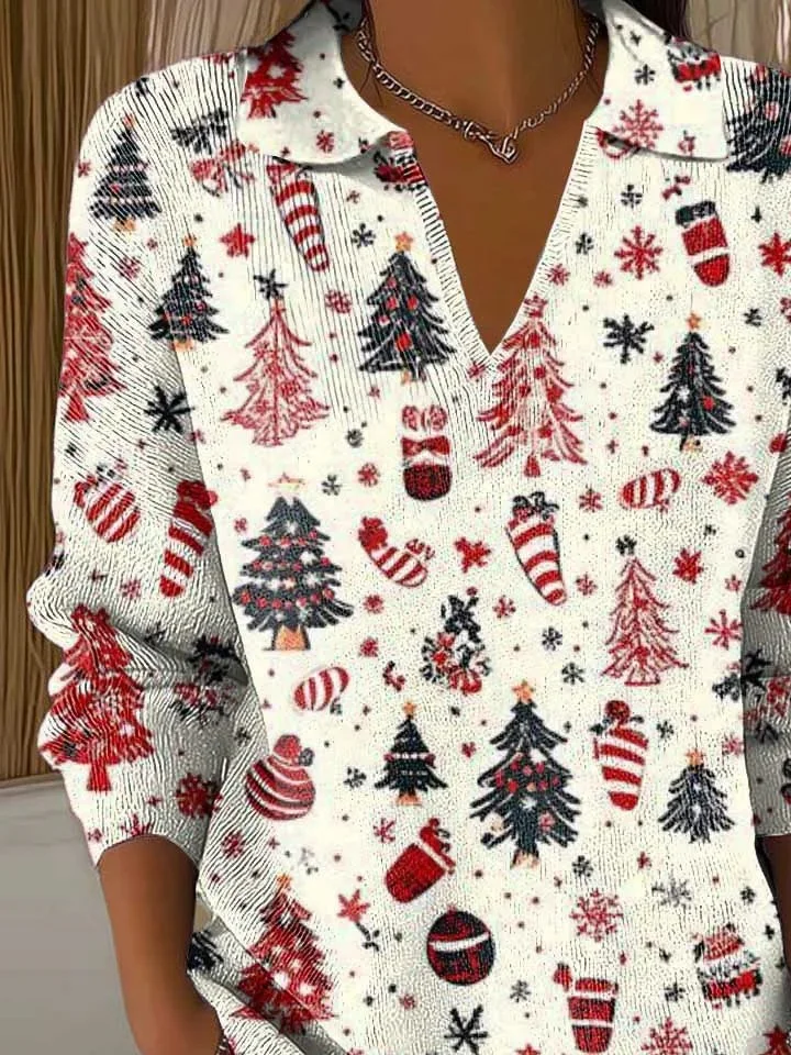 Women Christmas Long Sleeve Comfy Vintage Sweater