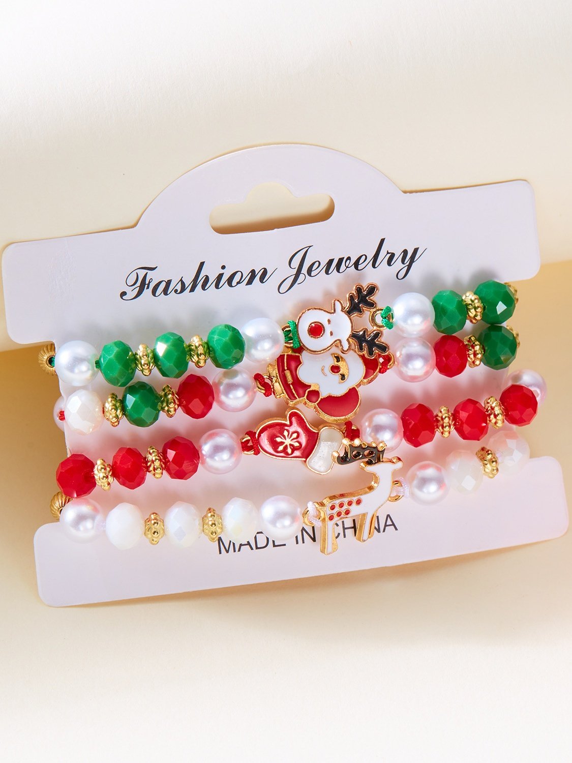 Christmas Polymer Clay Bracelet Christmas Colorful Santa Claus Snowflake Snowman Bracelet Christmas Bracelet Set
