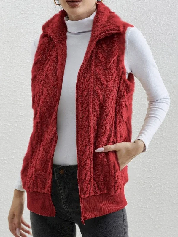 Polyester Cotton Stand Collar Elegant Vest