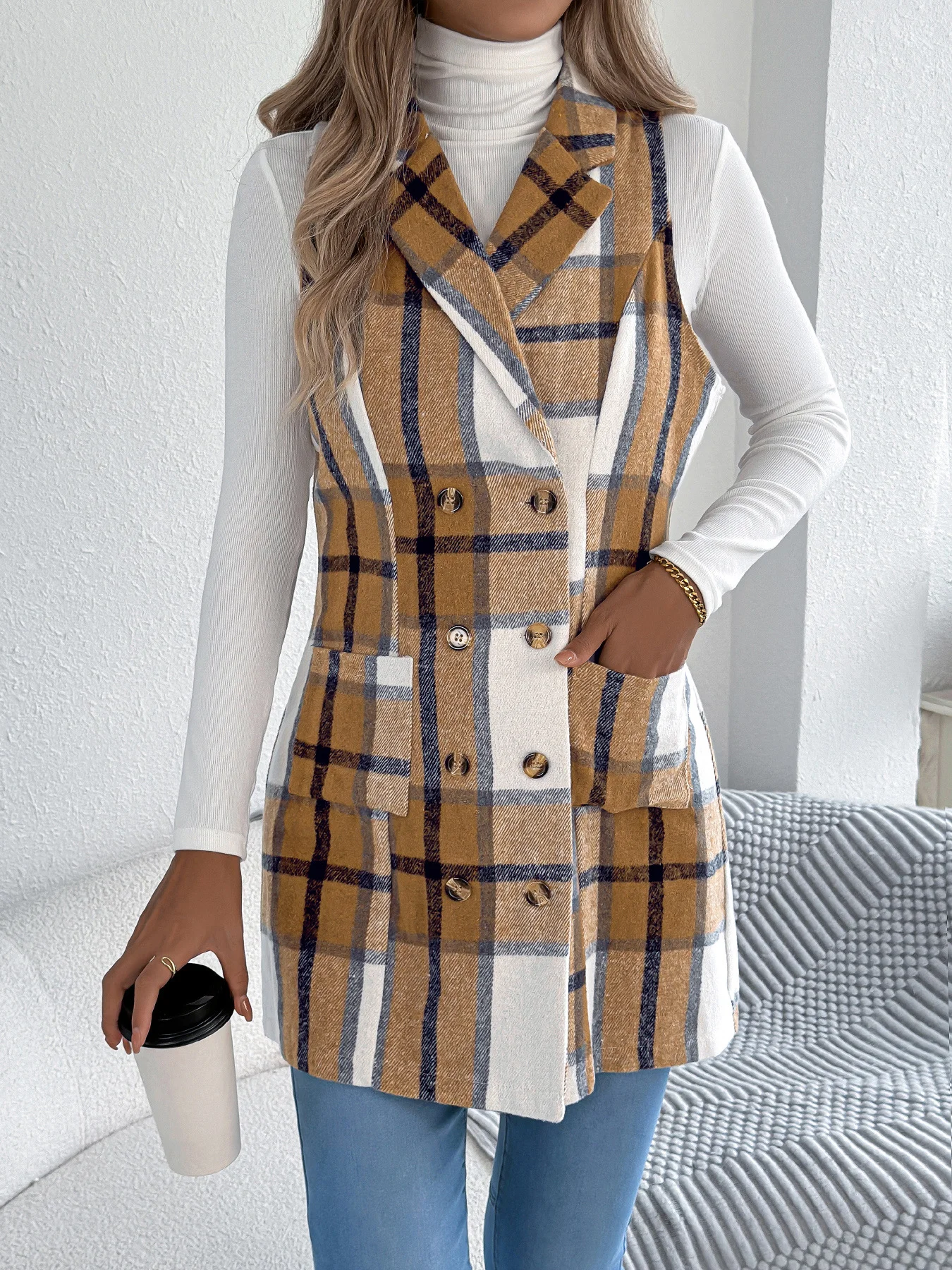 Geometric Casual Vest