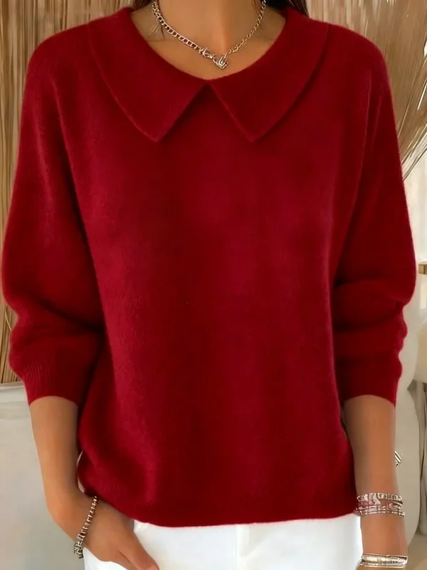 Women Plain Long Sleeve Comfy Casual Printing Sweater