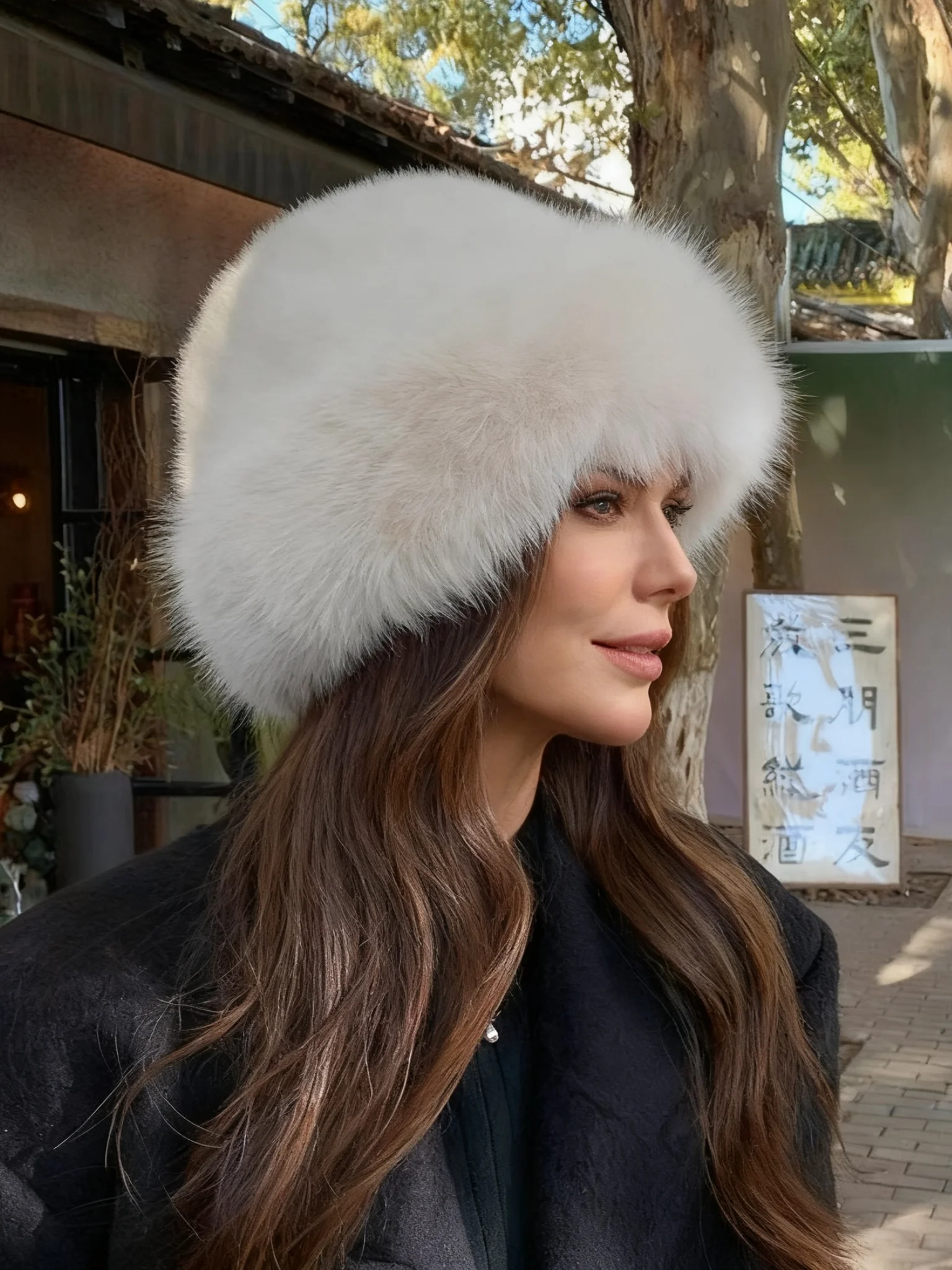 Plush Mongolian Hat For Women Thickened Autumn And Winter Windproof Cold-proof Warm Basin Hat Imitation Mink Fur Earmuffs Fisherman Hat