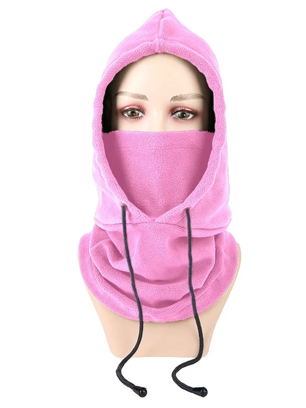 Winter Outdoor Cycling Hat Skiing Windproof Cold-proof Warm Plus Velvet Thick Neck Protection Polar Fleece Mask