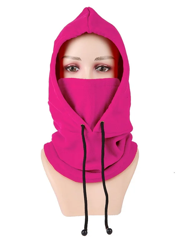 Winter Outdoor Cycling Hat Skiing Windproof Cold-proof Warm Plus Velvet Thick Neck Protection Polar Fleece Mask