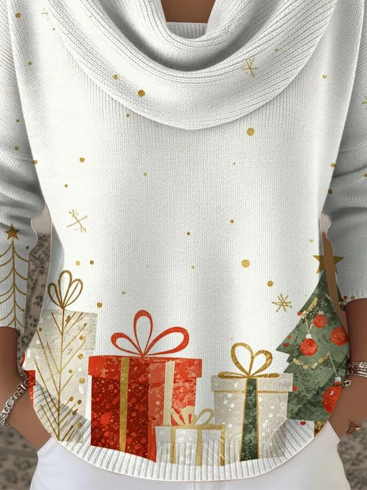 Women Christmas Long Sleeve Comfy Vintage Sweater