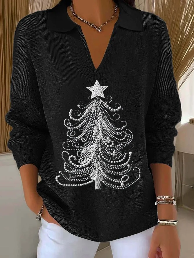 Women Christmas Long Sleeve Comfy Casual Printing Sweater