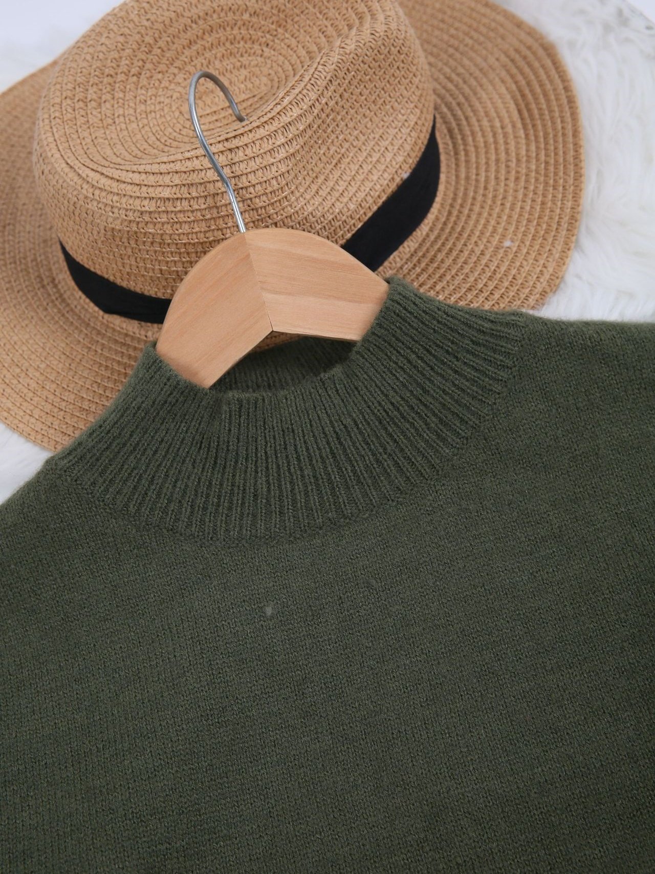 Women Plain Long Sleeve Comfy Street Split Joint Sweater