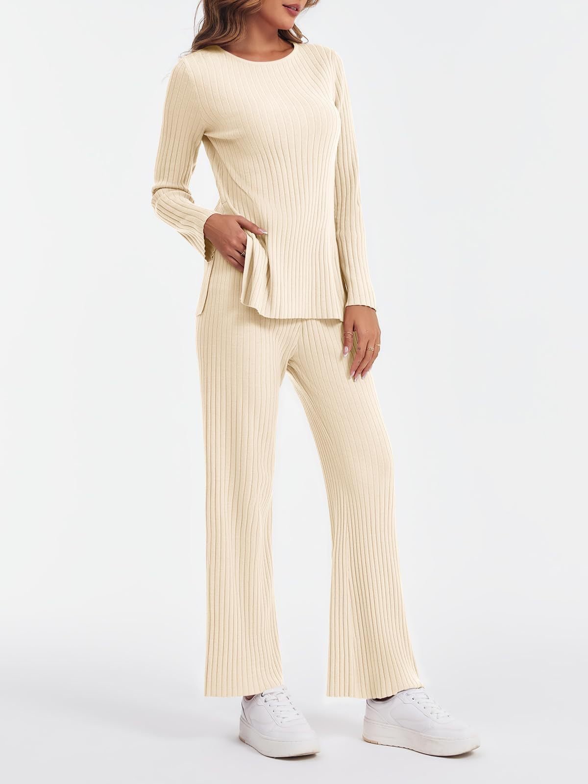 Crew Neck Cotton Casual Pajama Set