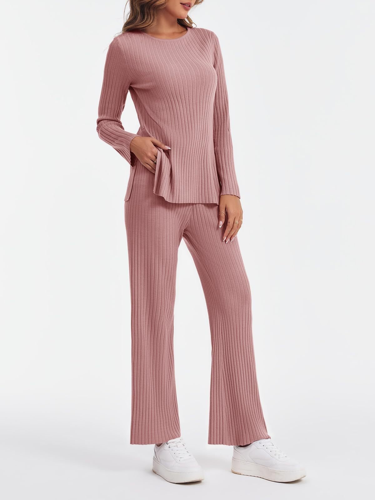 Crew Neck Cotton Casual Pajama Set