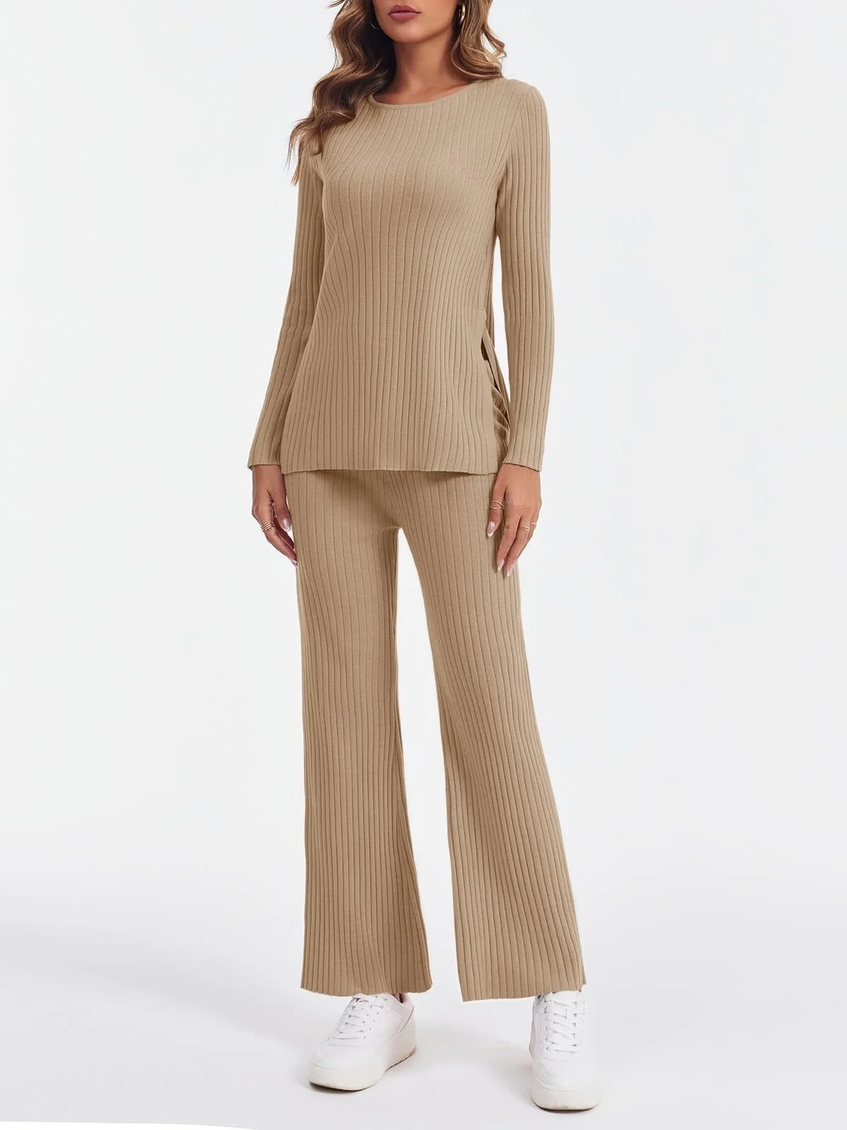 Crew Neck Cotton Casual Pajama Set