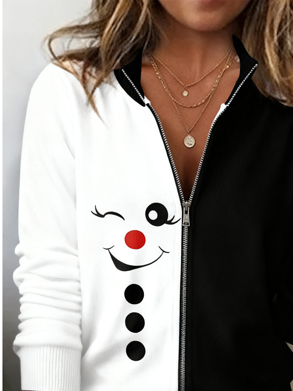 Women Wool/Knitting Christmas Long Sleeve Comfy Casual Cardigan