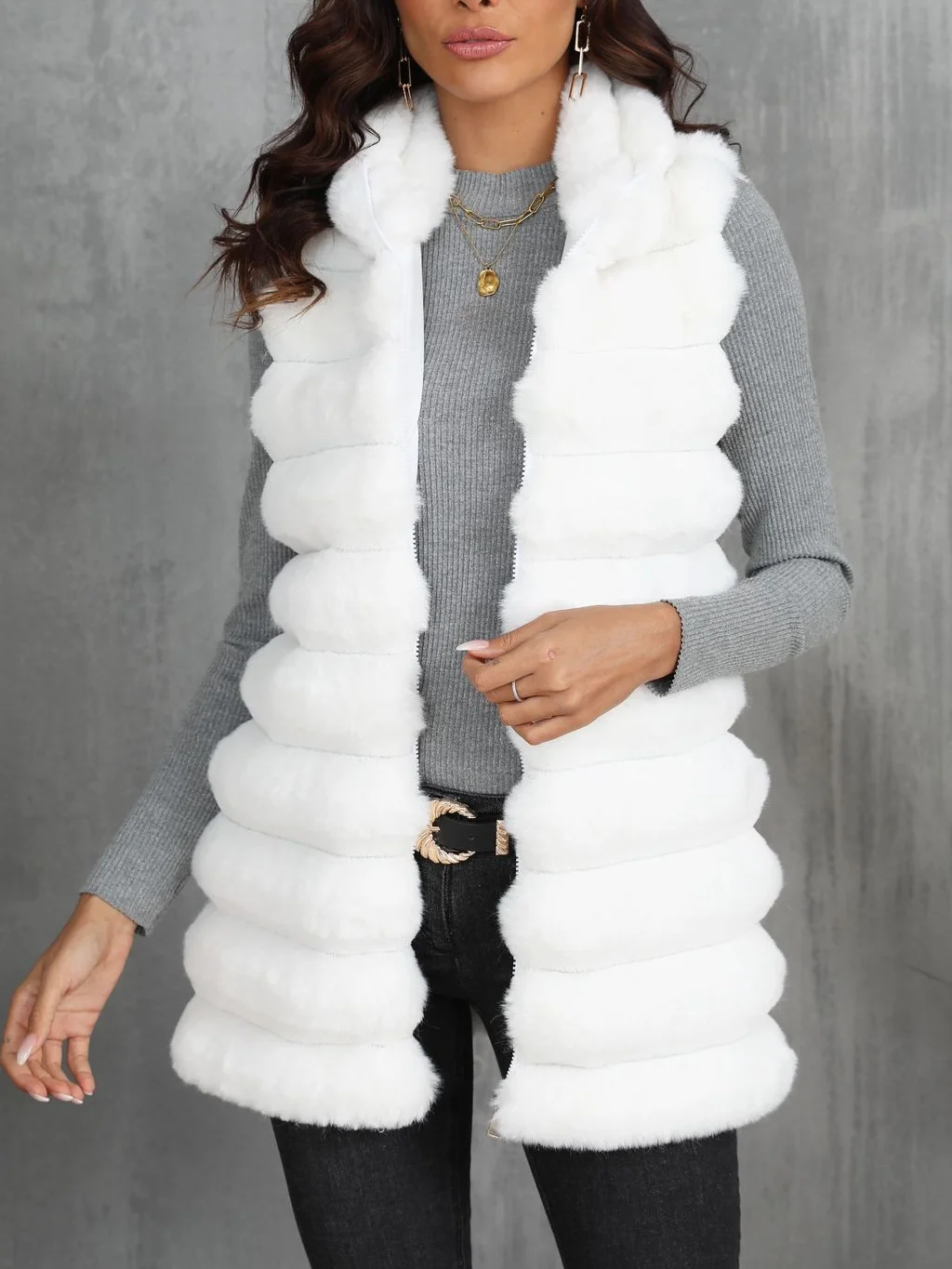 Plain Casual Loose Others Vest