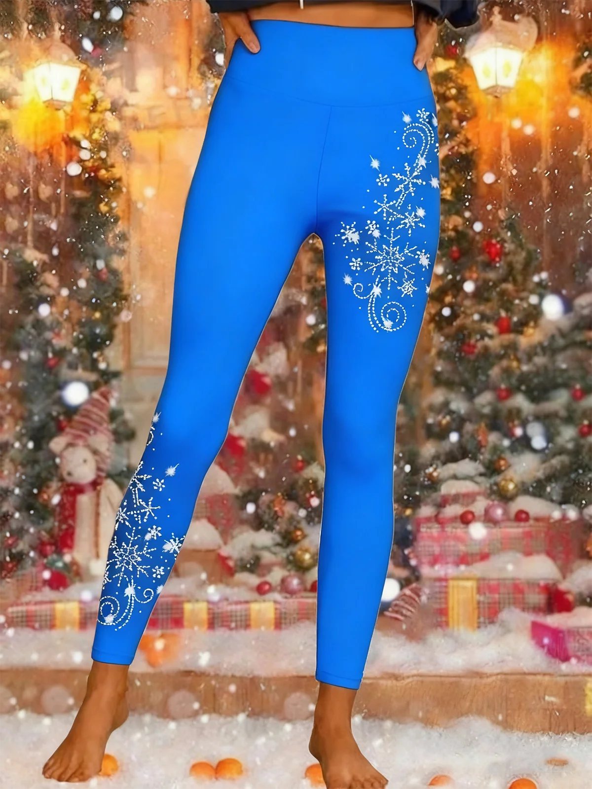 Vintage Holiday 3D Printing Long Leggings