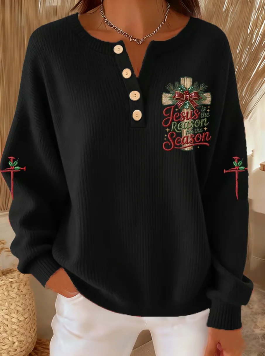 Women Christmas Long Sleeve Comfy Casual Sweater
