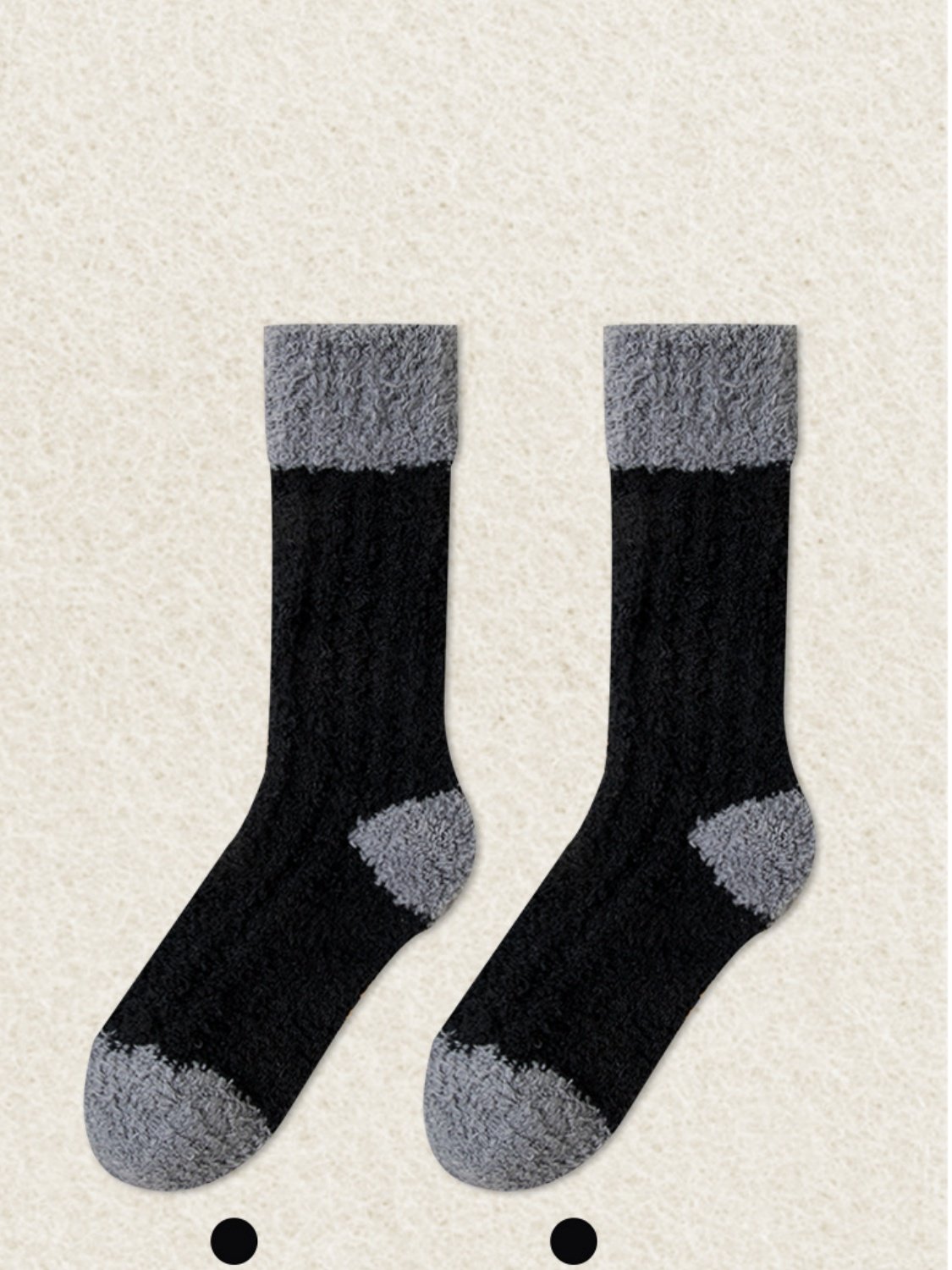 Coral Fleece Mid-calf Socks Autumn And Winter Women's Home Warm Fleece-lined Thick Plush Socks For Floors