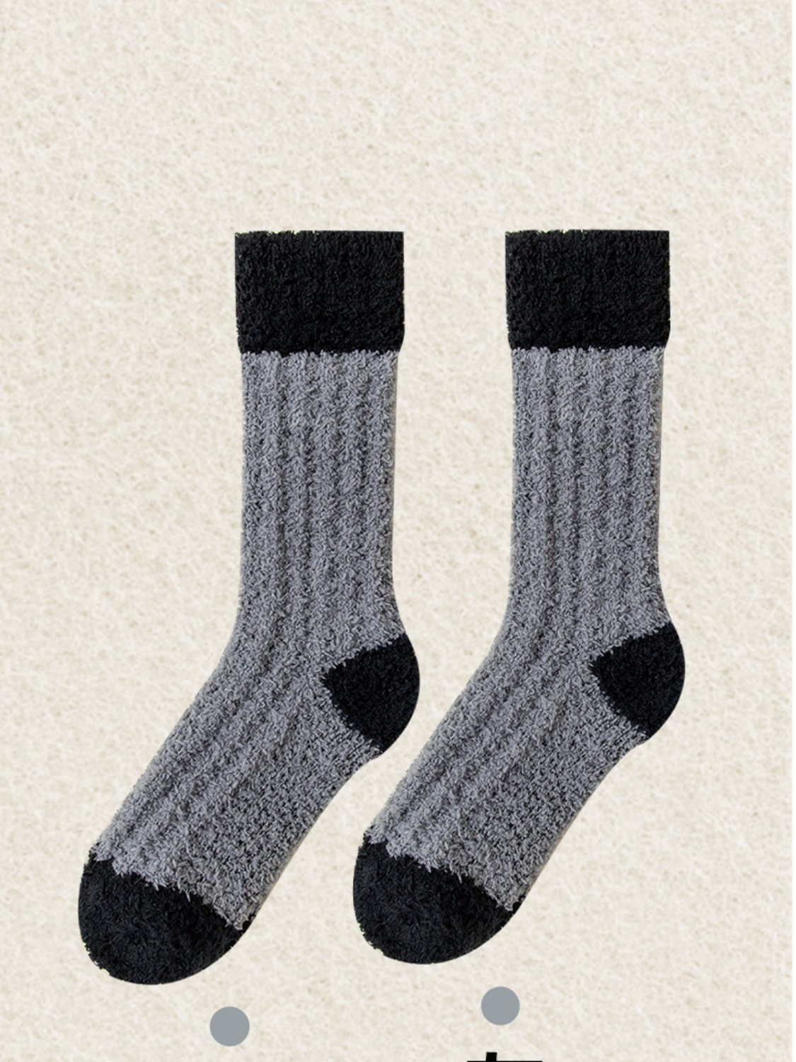 Coral Fleece Mid-calf Socks Autumn And Winter Women's Home Warm Fleece-lined Thick Plush Socks For Floors
