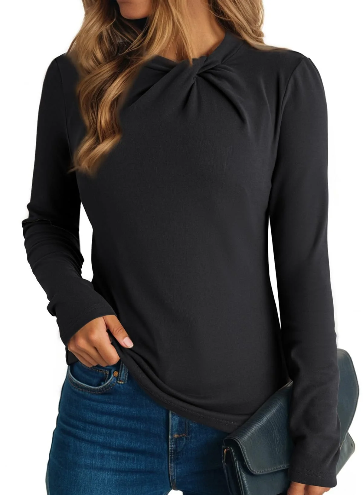 Elegant Plain Long Sleeve T-shirt
