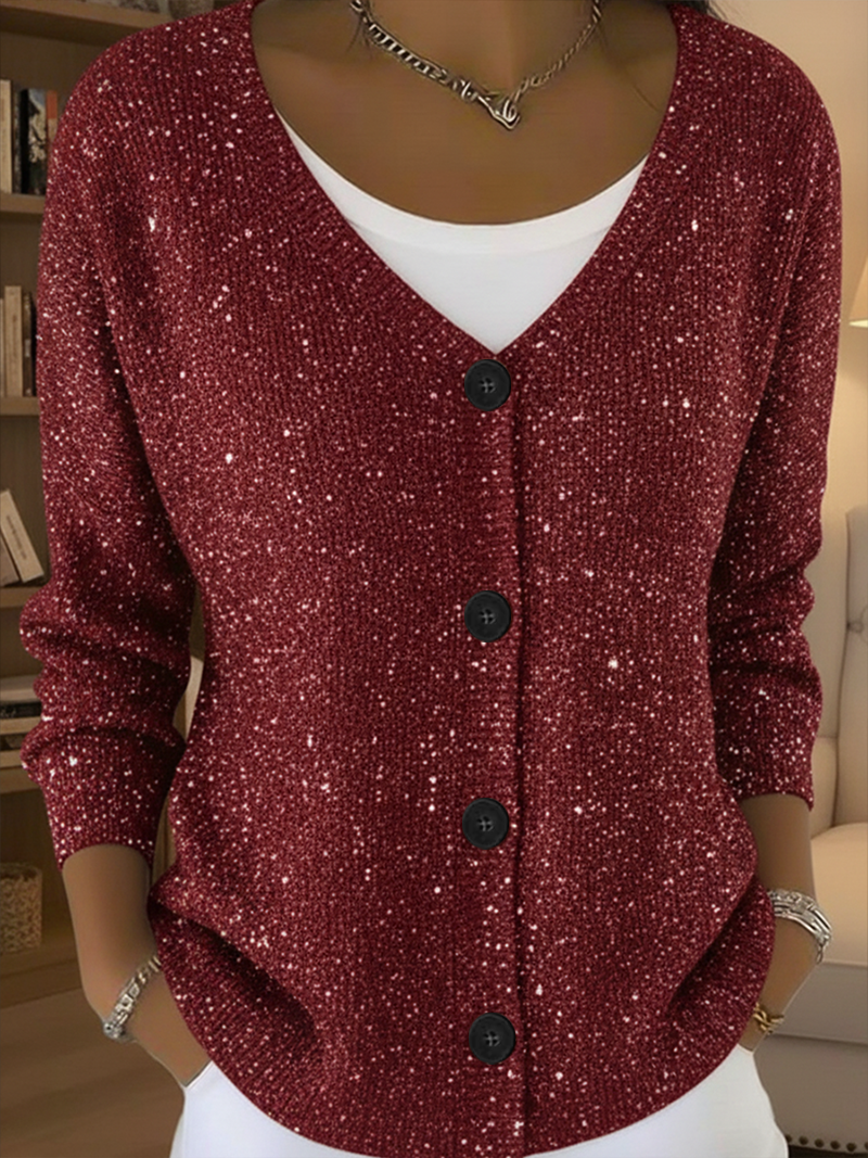 Women Abstract Long Sleeve Comfy Casual Cardigan