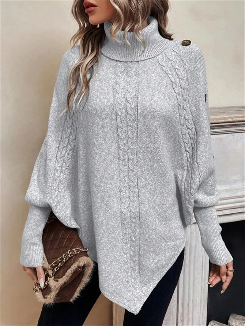 Women Wool/Knitting Plain Long Sleeve Comfy Casual Sweater