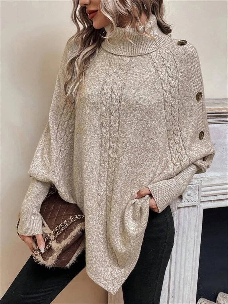 Women Wool/Knitting Plain Long Sleeve Comfy Casual Sweater