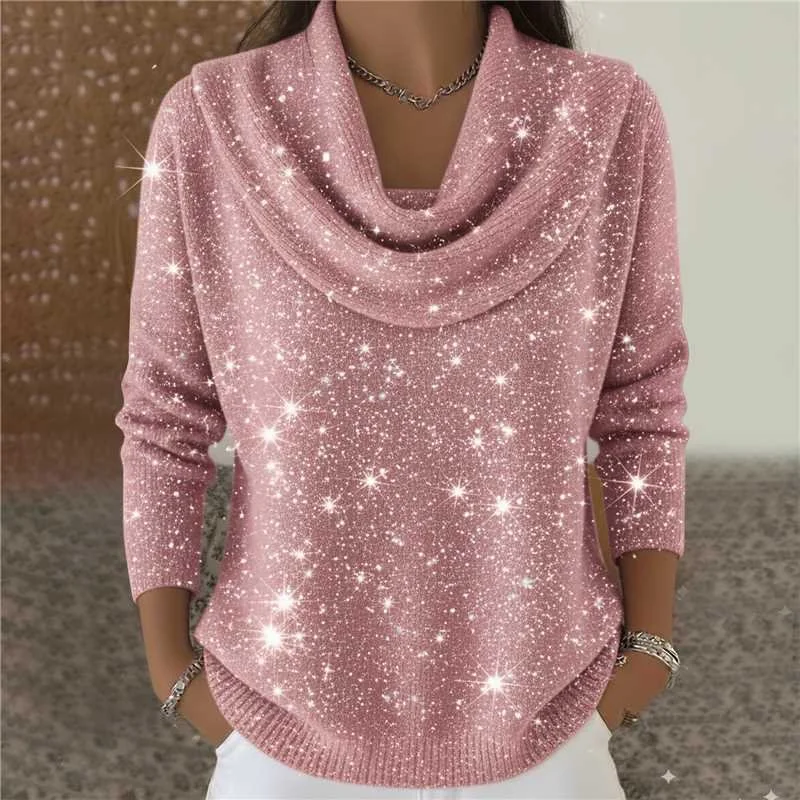 Women Plain Long Sleeve Comfy Street Split Joint Sweater