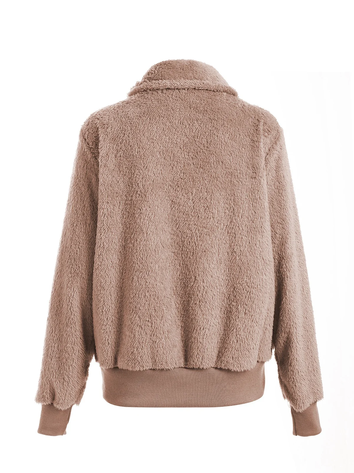 Women Spring/Fall Outerwear Casual Split Joint Plain Long Sleeve Shawl Collar Jacket