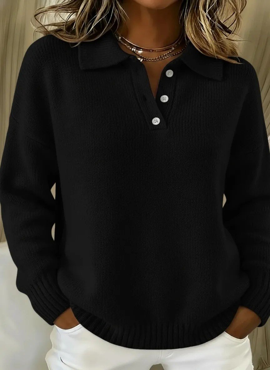 Women Plain Long Sleeve Comfy Casual Sweater