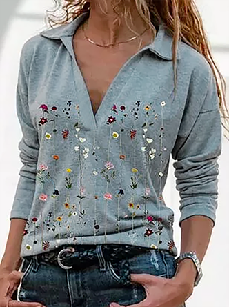 Floral Printed Casual T-shirt