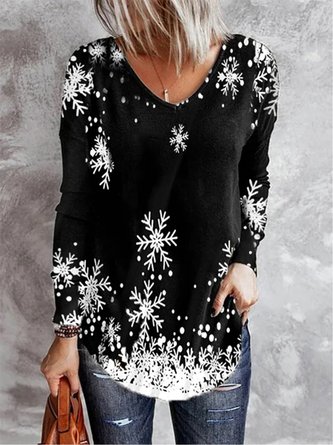 Loose Crew Neck Casual Tunic Blouse