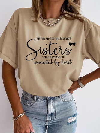 Sisters Casual Crew Neck T-Shirt