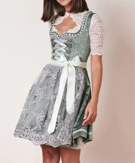 Women Floral Square Neck Half Sleeve Comfy Vintage Midi Dress