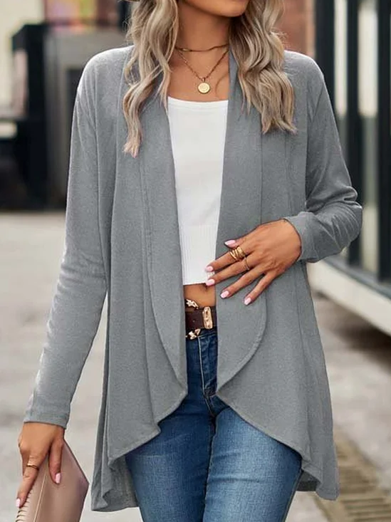 Women's Plain Regular Loose Coat