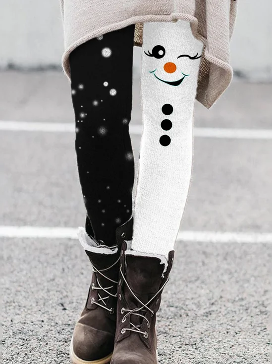Casual Christmas Long Leggings
