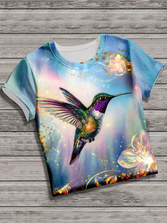 Vintage Animal Crew Neck Short Sleeve T-shirt