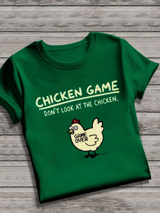 Vintage Animal Crew Neck Short Sleeve T-shirt