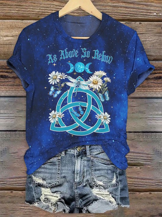 Vintage Animal Crew Neck Short Sleeve T-shirt