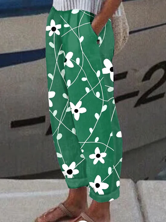 Casual Floral Long Pant