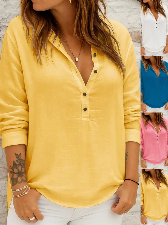 Stand Collar Long Sleeve Plain Split Joint…