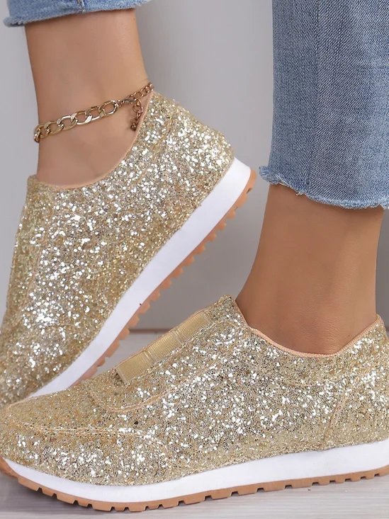 Casual Plain Breathable Slip On Flat Heel Shallow Shoes Split Joint