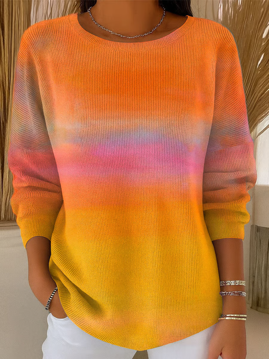 Women Abstract Long Sleeve Comfy Casual Printing…